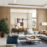 Armchair Upholstered in Brown Leather with Steel Frame in Gunmetal Grey Finish