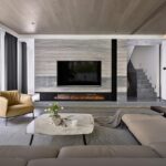 Armchair Upholstered in Brown Leather with Steel Frame in Gunmetal Grey Finish