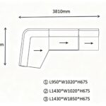 Flowing Modular Sofa with Ergonomic Support and Continuous Decorative Stitch