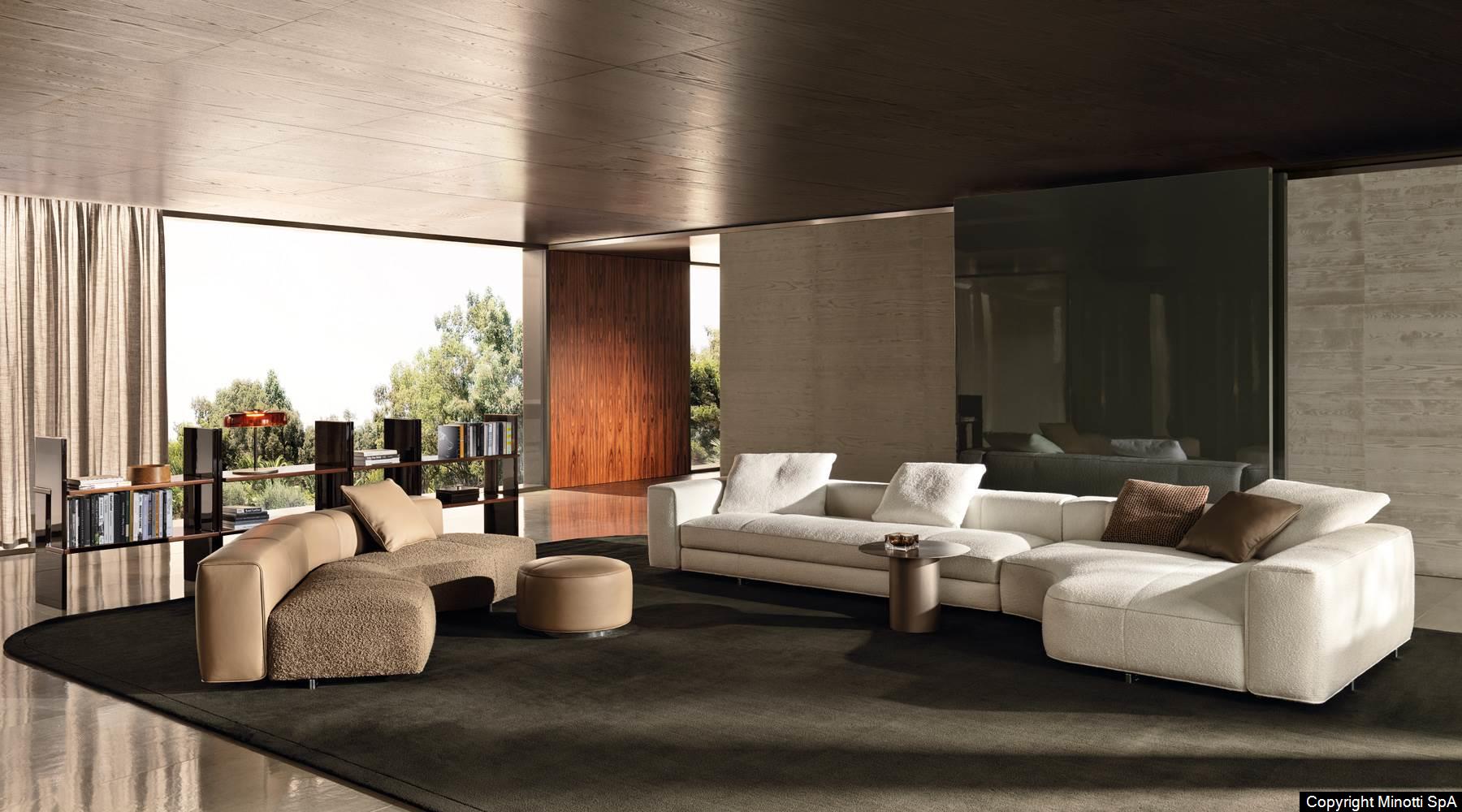 Luxury Modular Sofa with Goose-Down Cushions & Couture Detailing