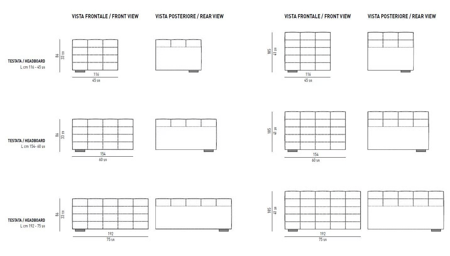 Modular Tufted Upholstered Bed Modern Panel Headboard Design