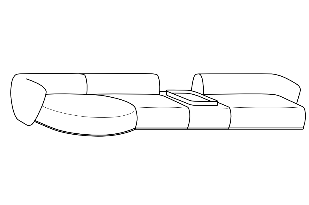 Modular Organic Sofa Fluid Lines Custom Configuration Luxury Craftsmanship