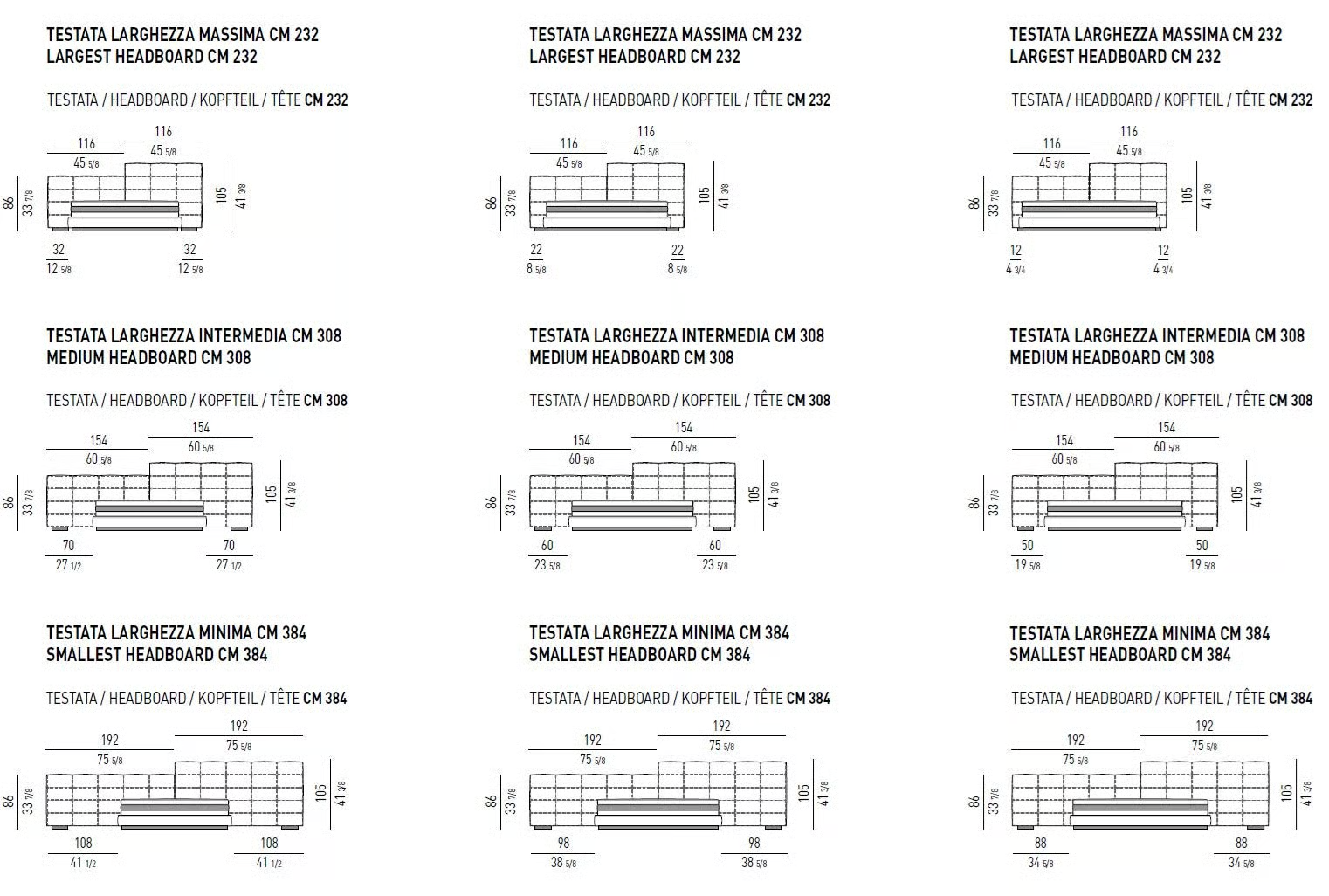 Modular Tufted Upholstered Bed Modern Panel Headboard Design