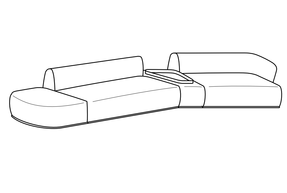 Modular Organic Sofa Fluid Lines Custom Configuration Luxury Craftsmanship