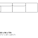 Luxury Modular Sofa Curved Wood Base Brass Accents Goose Down Cushions