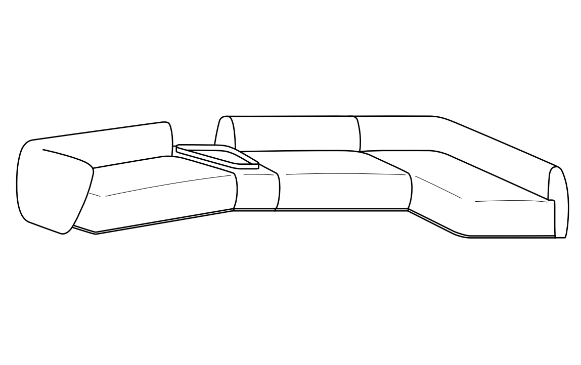 Modular Organic Sofa Fluid Lines Custom Configuration Luxury Craftsmanship