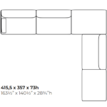 Luxury Modular Sofa Curved Wood Base Brass Accents Goose Down Cushions