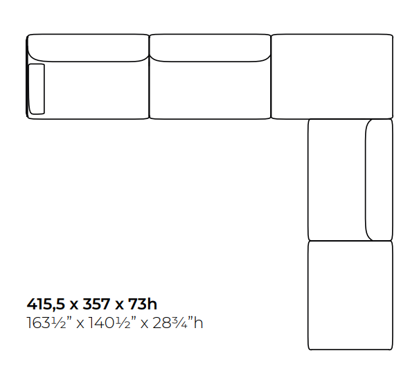 Luxury Modular Sofa Curved Wood Base Brass Accents Goose Down Cushions