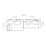 L-Shaped Sectional Sofa A(6 seaters)