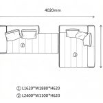 L-Shaped Sectional Sofa C(6 seaters)