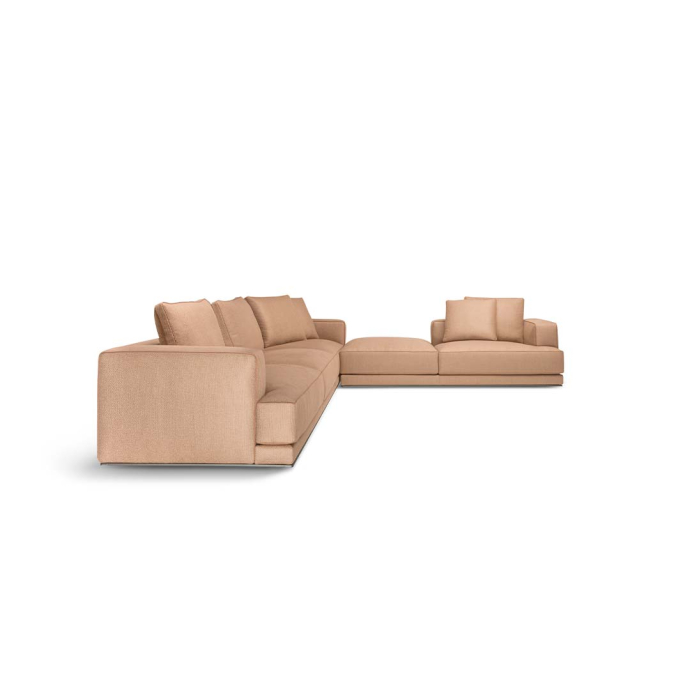 Modern Modular Sofa Curved Sections Recycled Cushions Timeless Style