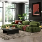 4 Seater Sustainable Iconic Design Modular Sofa with Biodegradable S-Wave Fabric