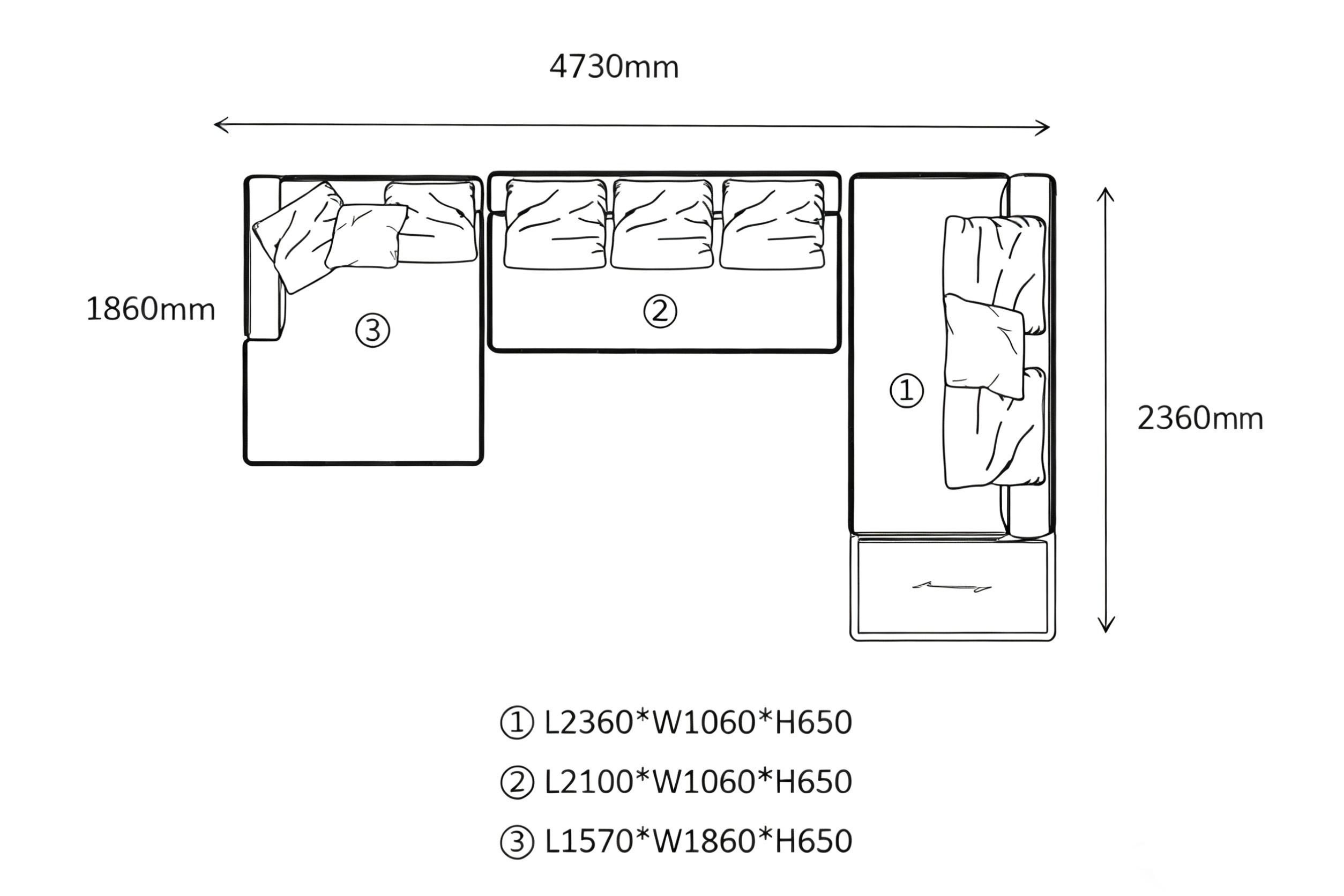 Sectional Sofa D(7 seaters)