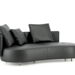 Eco-Leather Piping and 360° Swivel Base Sofa