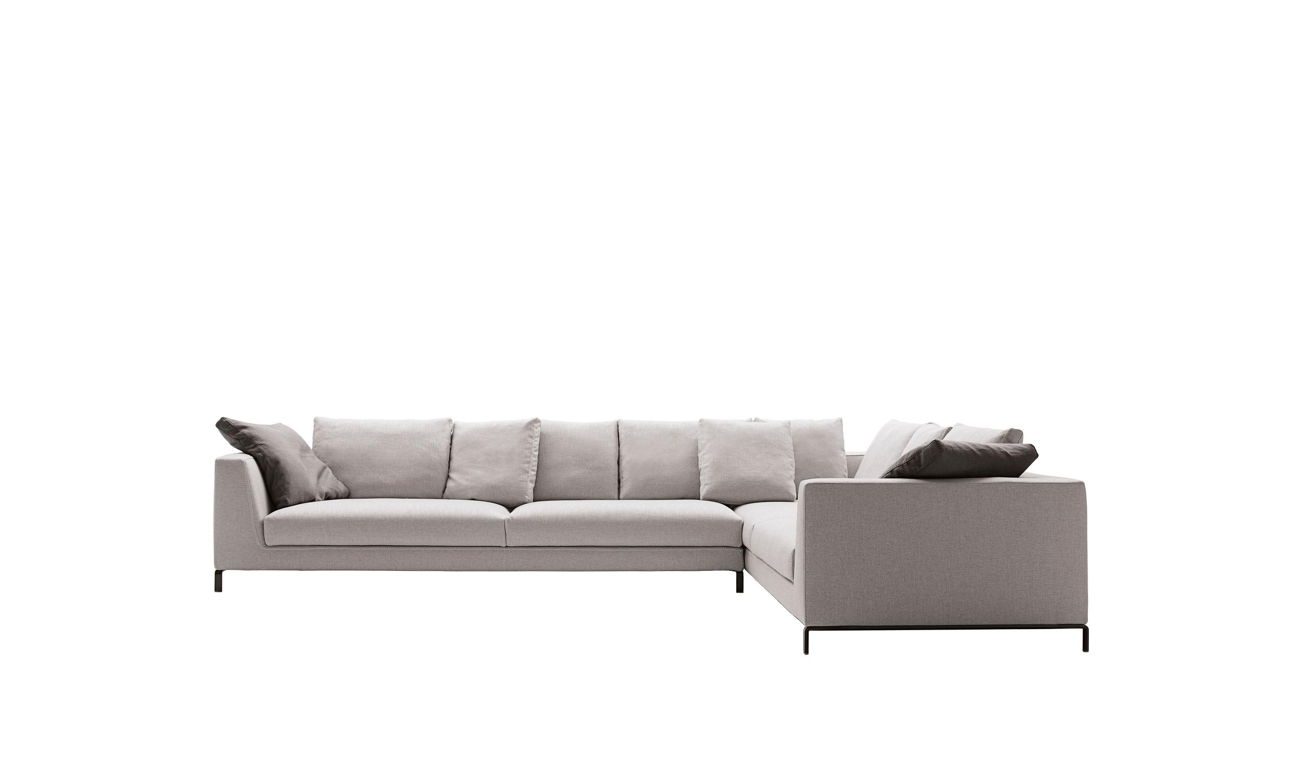 Modular Sofa System U Shaped Metal Feet Blanket Stitch Removable Covers