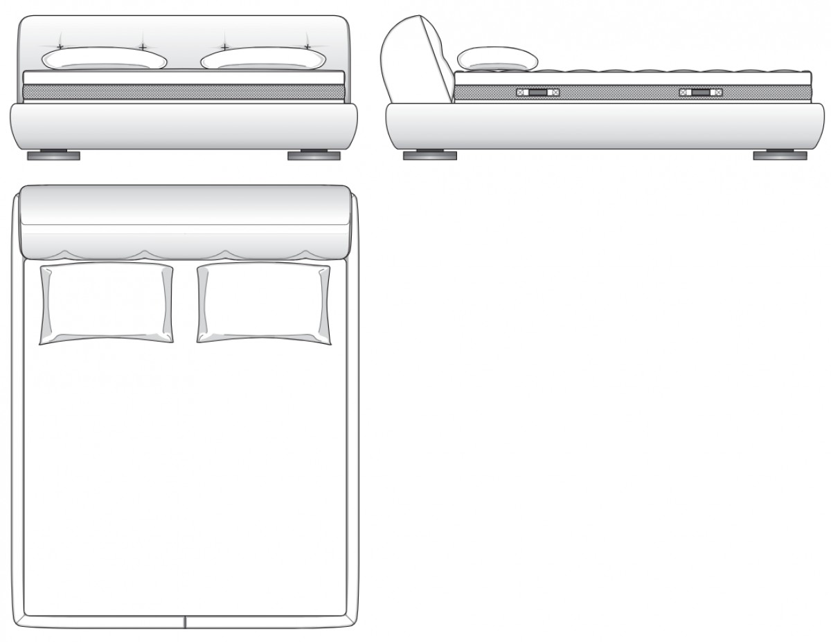 Boucle Upholstered Daybed Modern Curved Headboard Design