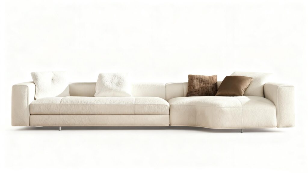 Luxury Modular Sofa with Goose-Down Cushions & Couture Detailing
