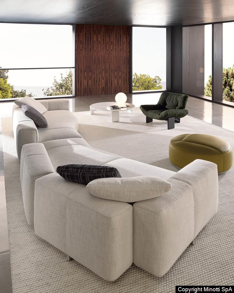 Luxury Modular Sofa with Goose-Down Cushions & Couture Detailing