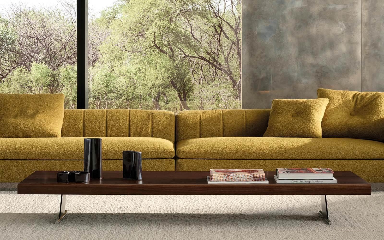 Beige Travertine Coffee Table Minimalist Metal Legs