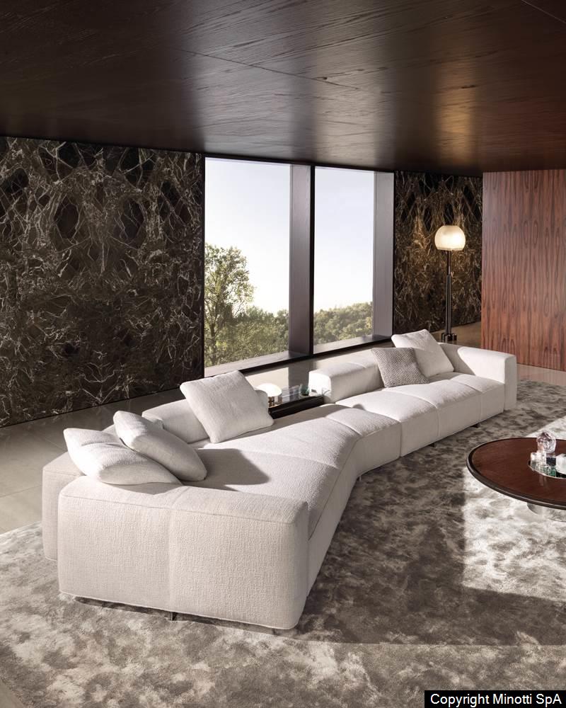 Luxury Modular Sofa with Goose-Down Cushions & Couture Detailing