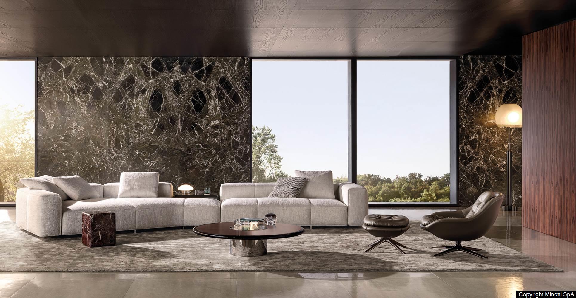 Luxury Modular Sofa with Goose-Down Cushions & Couture Detailing