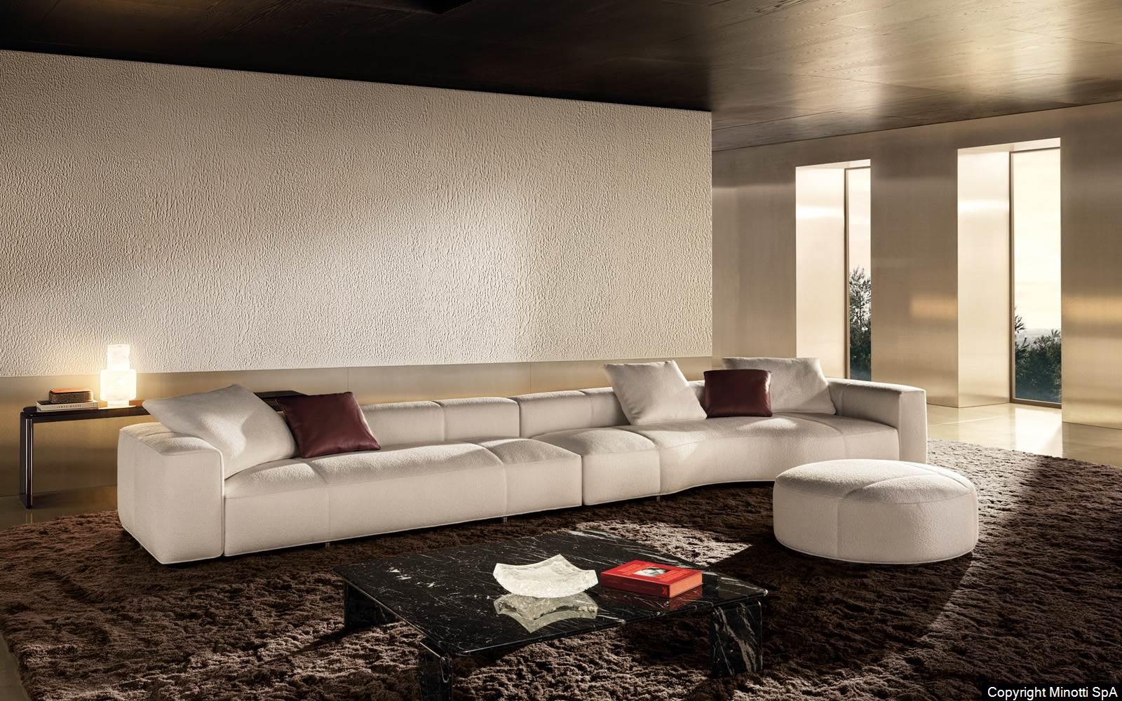 Luxury Modular Sofa with Goose-Down Cushions & Couture Detailing