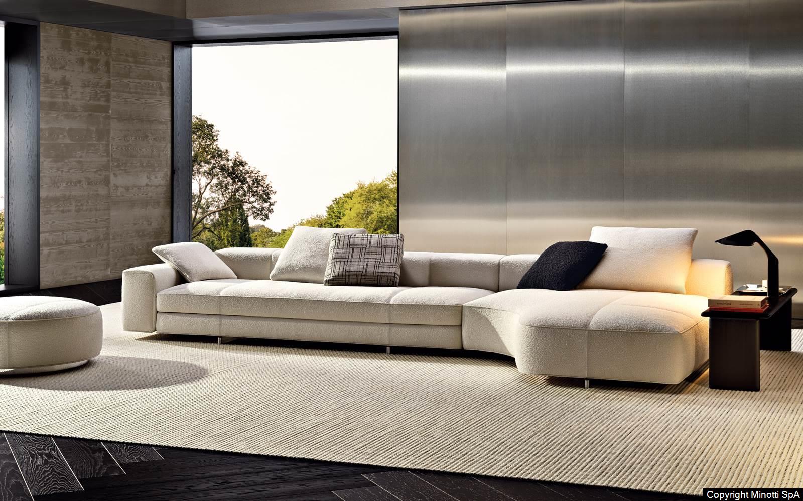 Luxury Modular Sofa with Goose-Down Cushions & Couture Detailing