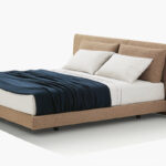 Modern Fabric Bed Queen King Size with upholstered headboard