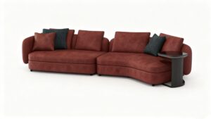 Sofa System with Customizable Upholstery and Coordinated Coffee Tables