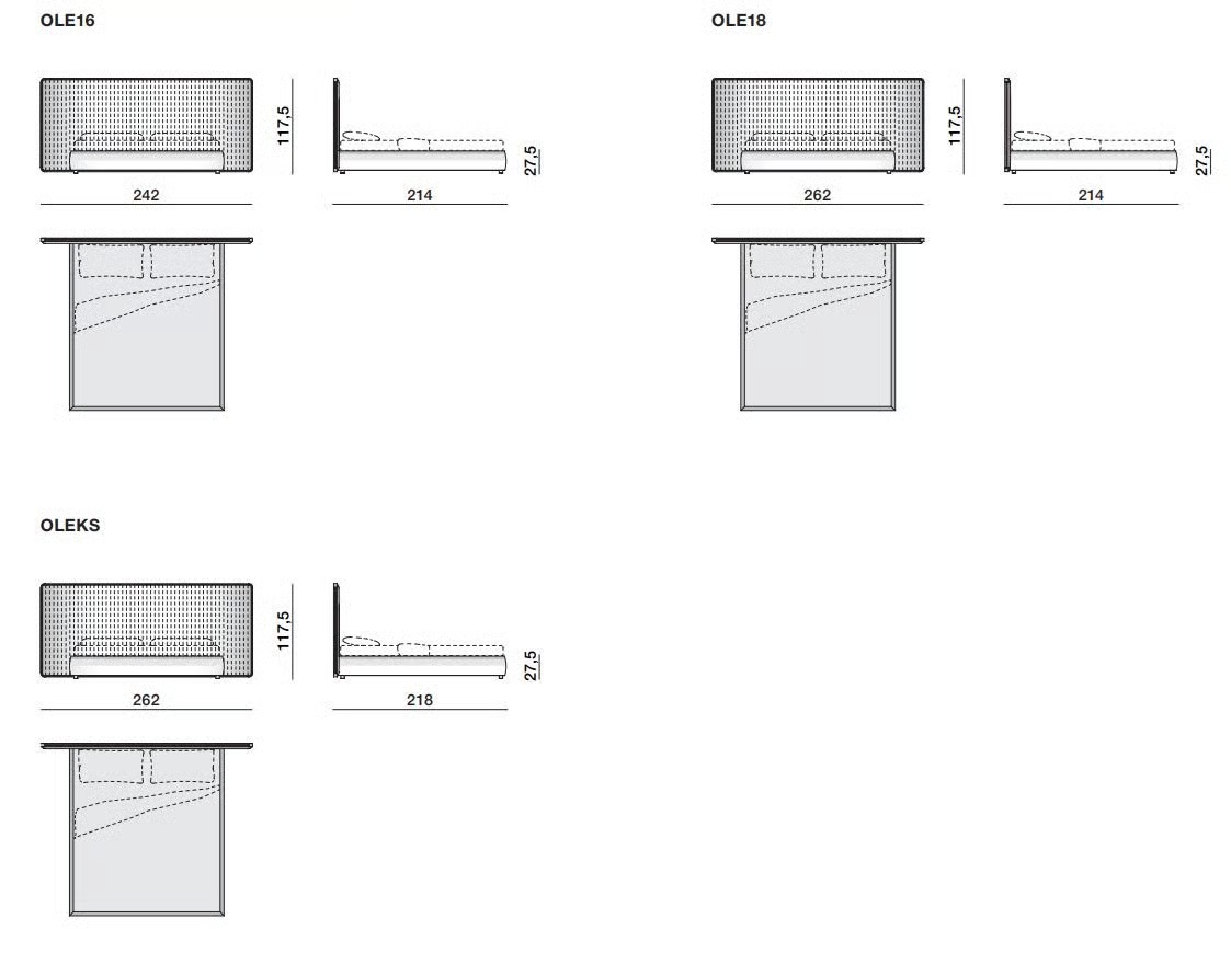 Minimalist Upholstered Bed with Tall Padded Headboard