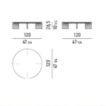 Black Marble Round Coffee Table Polished Brass Legs Luxury