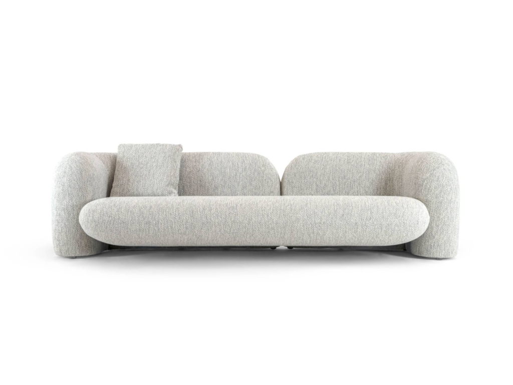 Modern Curved Sofa with Dynamic Silhouette for Contemporary Living Room Spaces