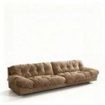 Oversized Cloud Quilted Leather Sofa Italian Craftsmanship Comfort Seating