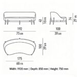 Modern Sofa with Removable Upholstery Solid Wood Legs and Swivel Base