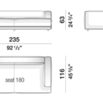 Modern Modular Sofa Curved Sections Recycled Cushions Timeless Style