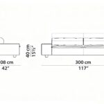 Modular Leather Sofa Goose Down Cushions Raw Edge Stitching Mid Century Design