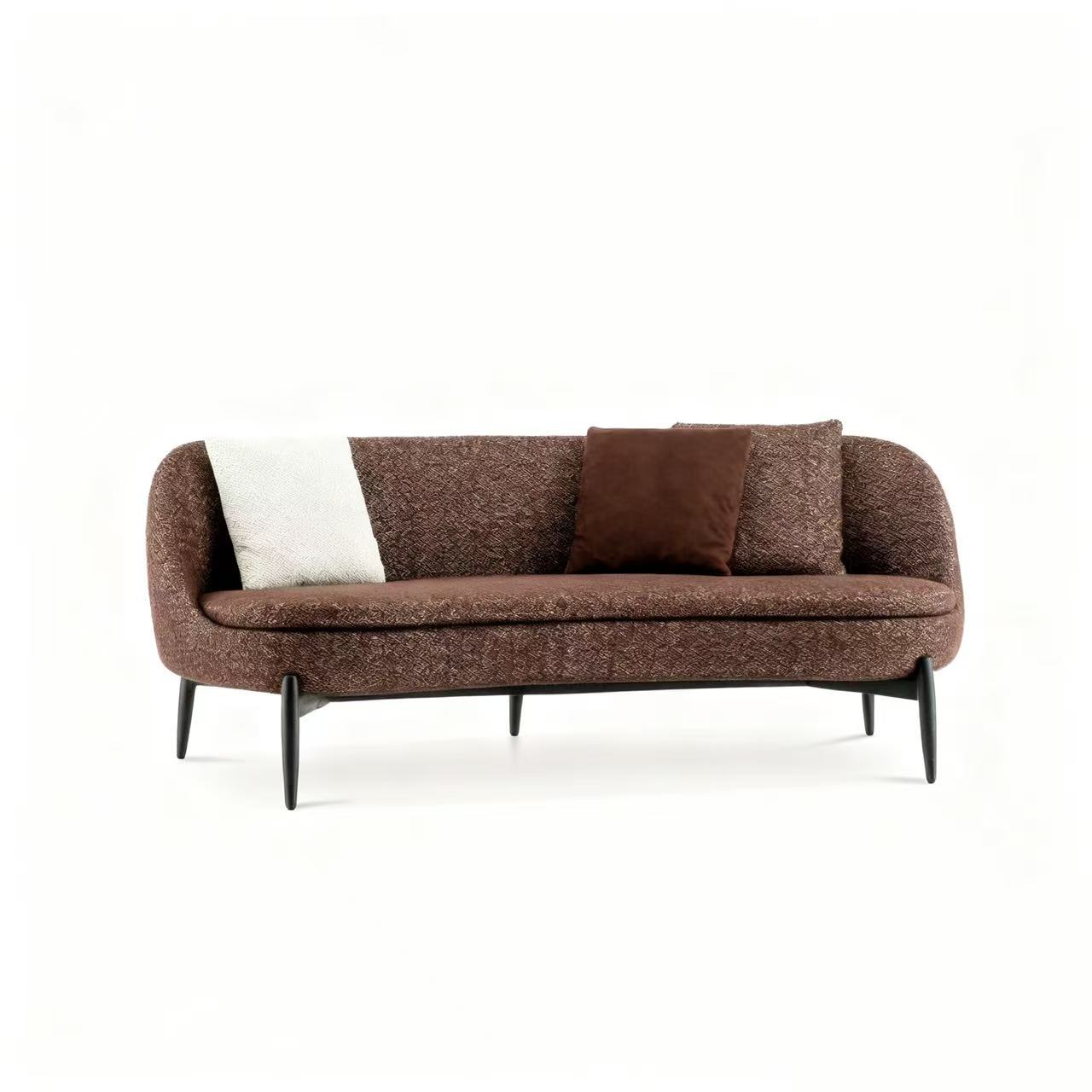 Modern Sofa with Removable Upholstery Solid Wood Legs and Swivel Base