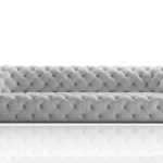 Hand Tufted Chesterfield Sofa Soft Leather Rounded Modern Design