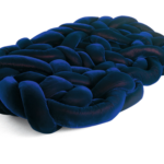 Frameless Velvet Sectional Sofa Modular Nest Design Versatile Lounge Seating