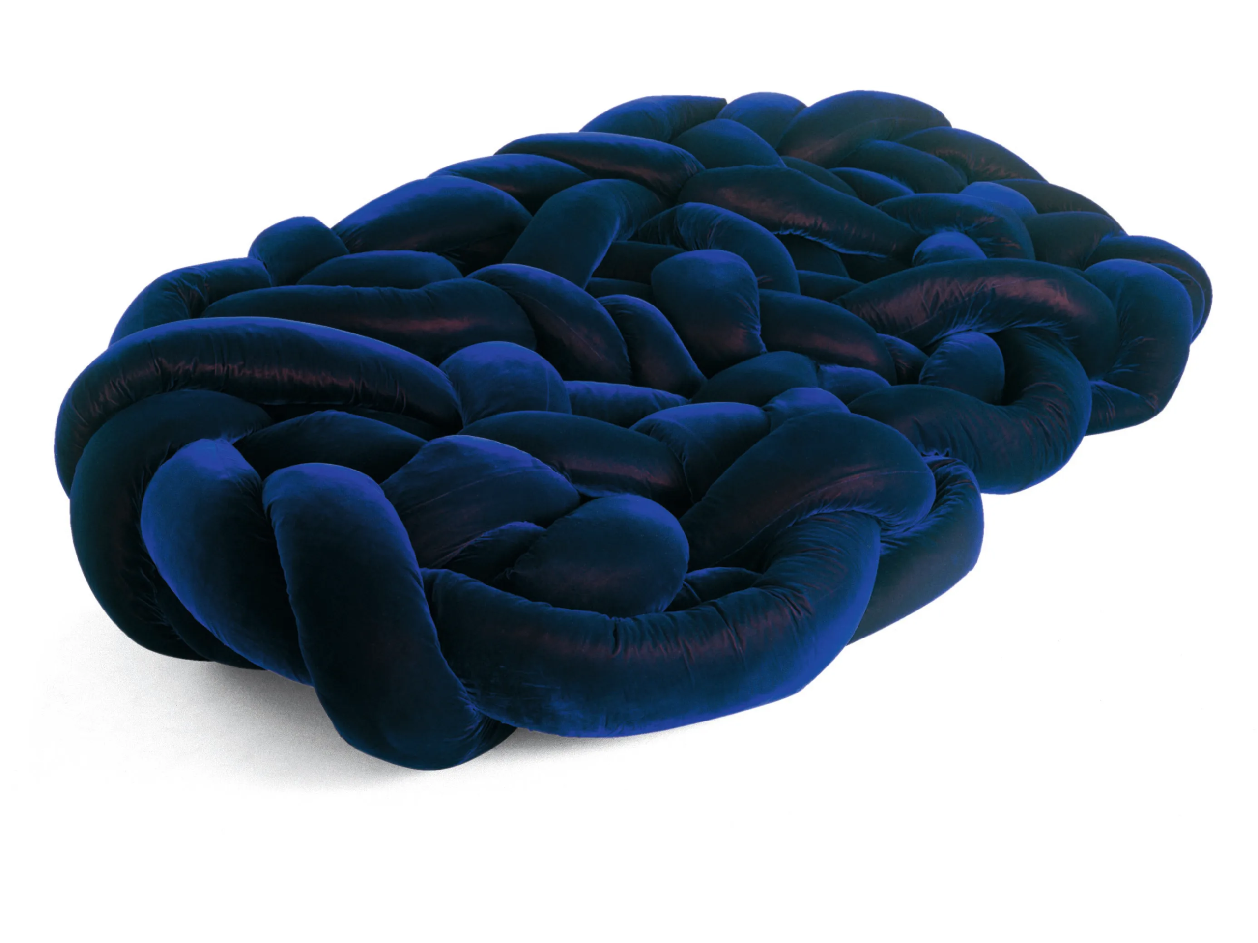 Frameless Velvet Sectional Sofa Modular Nest Design Versatile Lounge Seating