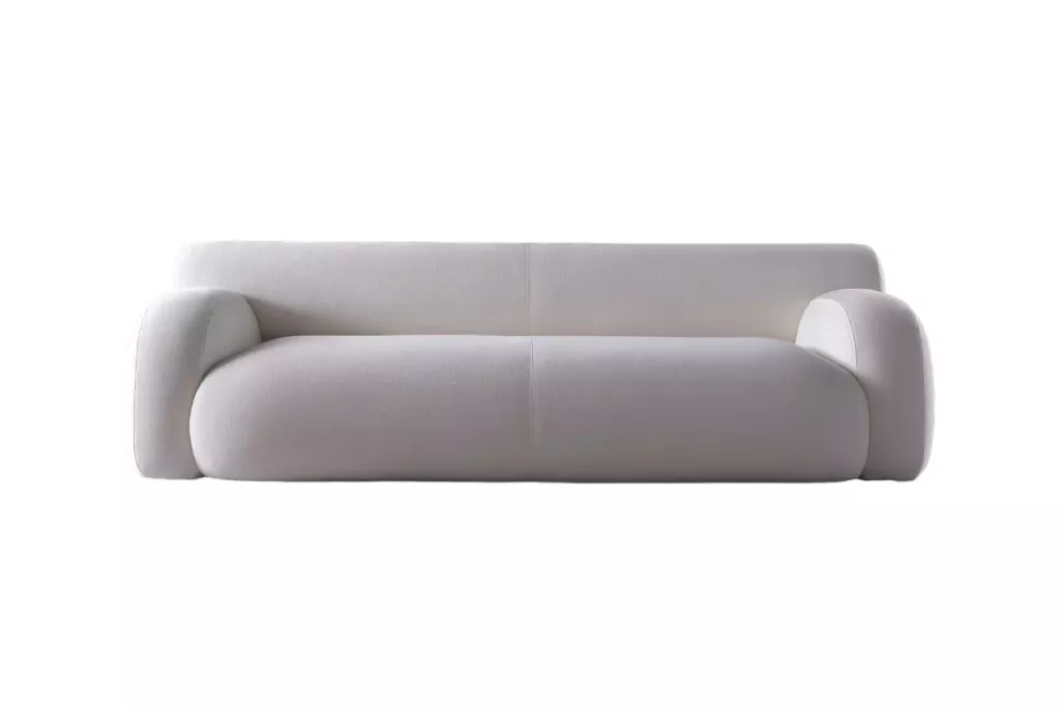 Circular Design Sofa Soft Continuous Lines Premium Upholstery Versatile Living