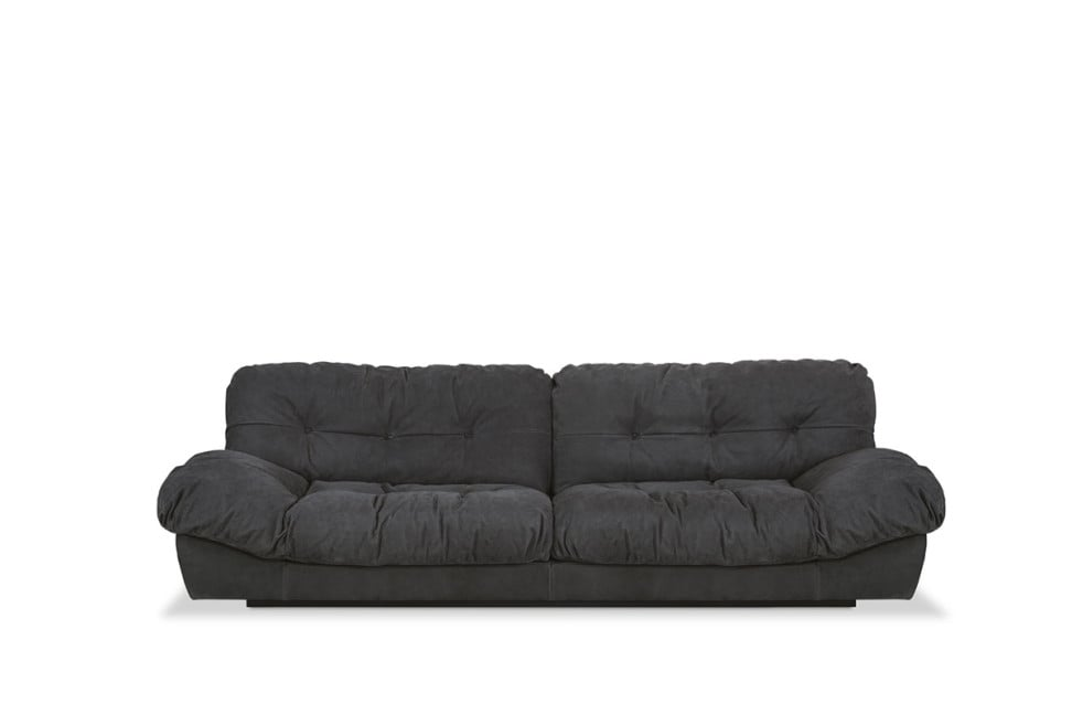 Oversized Cloud Quilted Leather Sofa Italian Craftsmanship Comfort Seating