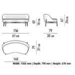 Modern Sofa with Removable Upholstery Solid Wood Legs and Swivel Base