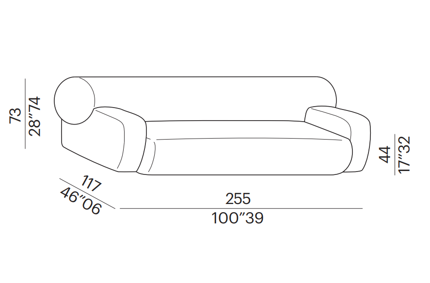 Circular Design Sofa Soft Continuous Lines Premium Upholstery Versatile Living