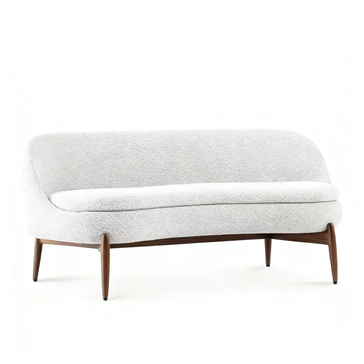 Modern Sofa with Removable Upholstery Solid Wood Legs and Swivel Base