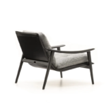 Italian Minimalist Modern Saddle microfiber leather Smoked Armchair