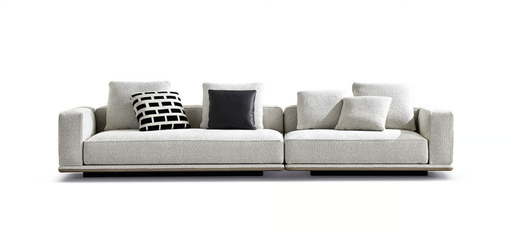 Modular Sofa with Premium Cushioning & Interchangeable Tables