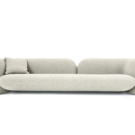Modern Curved Sofa with Dynamic Silhouette for Contemporary Living Room Spaces