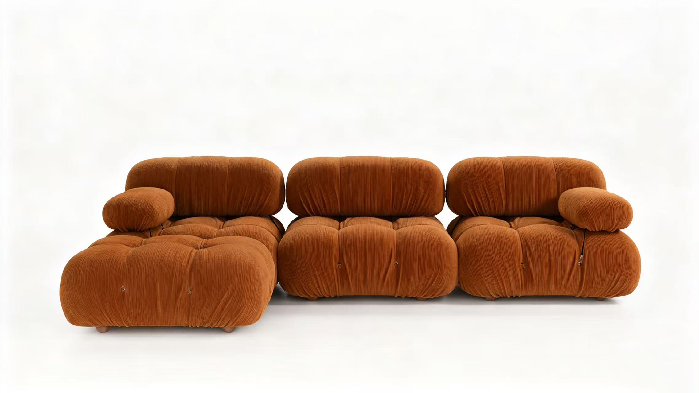 4 Seater Sustainable Iconic Design Modular Sofa with Biodegradable S-Wave Fabric