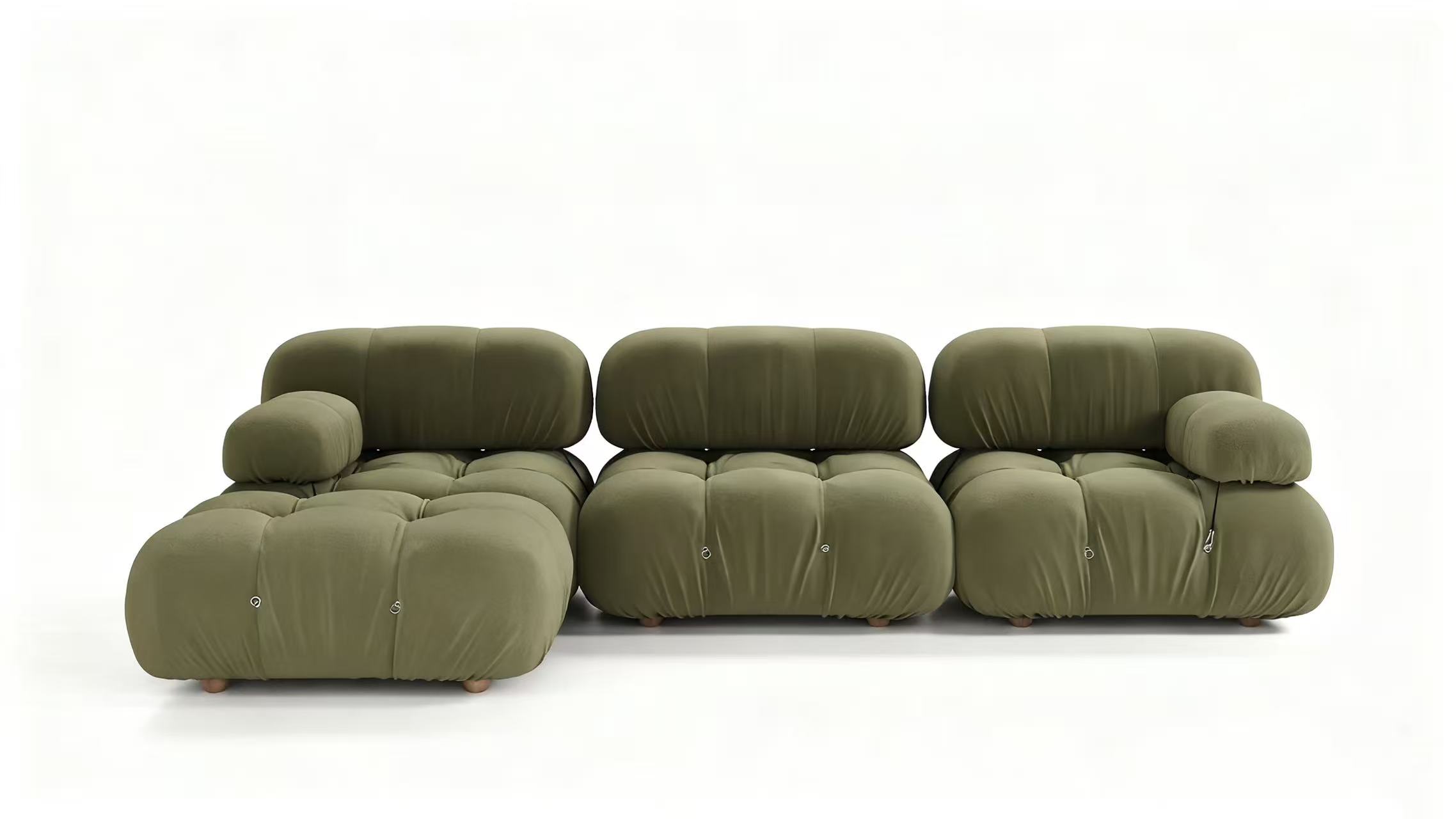 4 Seater Sustainable Iconic Design Modular Sofa with Biodegradable S-Wave Fabric